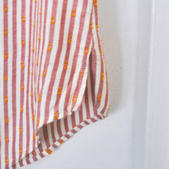 Veronica Beard Candy Stripe V-Neck Blouse - Picture 14 of 14